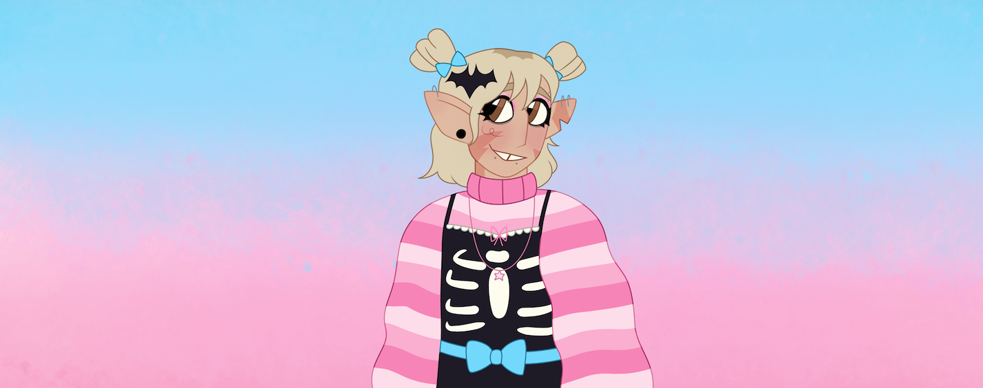 'Pastel goth' - art work by Collarts Graphic Design student Robin